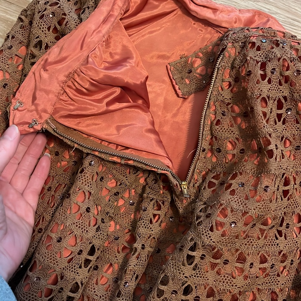 Vintage 1950s 2 piece lace skirt set - Picture 9 of 14